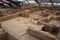 Remains of a room with a window in the Minoan palace palace in Malia on the island of Crete