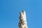 Remains of statue of odeon of agrippa ruins on the ancient agora in Athens, Greece