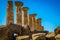 Remains of the Temple of Heracles in valley of the temples, Agrigento-Sicily