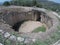 Remains of a tholos burial chamber at Mycenae, Peloponnese, Greece