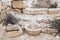 Remains of the utility room in the Nabatean city of Avdat, located on the incense road in the Judean desert in Israel. It is inclu