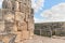 The remains of walls of upper watchtower in ruins of residence of Grand Masters of Teutonic Order in ruins of castle of Crusader