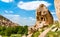 Remains of Zelve Monastery in Cappadocia, Turkey