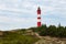 Remarcable light house of Amrum (Oomram) in Northern Germany at the Northern See