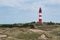 Remarcable light house of Amrum (Oomram) in Northern Germany at the Northern See