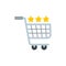 Remarketing cart icon flat isolated vector