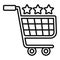 Remarketing cart icon, outline style