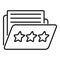 Remarketing star folder icon, outline style