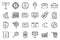 Remarketing strategy icons set, outline style