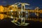 Rembrandt bridge and reflection in Leiden