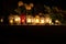 Rememberance candle lanterns in the cemetery on all saints day