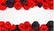 Remembrance, Anzac Day web header. Poppies flowers. Memorial banner, card.