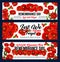 Remembrance day 11 November vector poppy banners