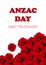 Remembrance Day, Anzac Day, Veterans Day Background with Poppies. Lest We Forget.