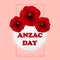 Remembrance Day, Anzac Day, Veterans Day Background with Poppies. Lest We Forget.