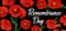 Remembrance day and Anzac poppy flowers memorial
