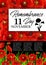 Remembrance Day poppy flower memorial card
