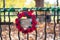 Remembrance Day, sometimes known informally as Poppy Day.A closeup of knitted Poppies to commemorate Armistice Day in the UK