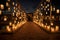 Remembrance Walkway with Photos and Candlelit