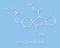 Remifentanil anaesthetic and analgesic drug molecule. Skeletal formula.