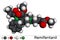 Remifentanil molecule. It is opioid analgesic used in anesthesia Molecular model. 3D rendering