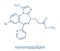 Remimazolam drug molecule. Skeletal formula