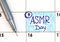 Reminder ASMR Day in calendar with pen