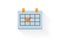 Reminder calendar icon flat design vector.