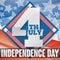 Reminder Date over Rhombus and Patriotic Background for Independence Day