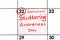 Reminder International Stuttering Awareness Day in calendar