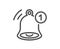 Reminder line icon. Notice bell sign. Vector
