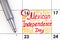Reminder Mexican Independence Day in calendar with pen