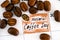 Reminder National Coffee Day in calendar with some coffee beans