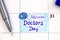 Reminder National Doctors Day in calendar with blue pen