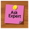 Reminder paper word ask expert vector. Vector Illustration.