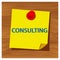 Reminder paper word consulting vector. Vector Illustration.