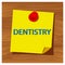 Reminder paper word dentistry vector. Vector Illustration.