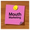 Reminder paper word mouth marketing vector. Vector Illustration.