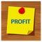 Reminder paper word profit vector. Vector Illustration.