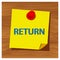 Reminder paper word return vector. Vector Illustration.