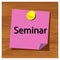 Reminder paper word seminar vector. Vector Illustration.