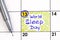 Reminder World Sleep Day in calendar with pen