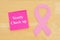 Reminder for yearly checkup with pink cancer ribbon