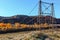 Remnants of Dewey Suspension Bridge Crossing the Colorado, Moab, Utah