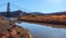 Remnants of Dewey Suspension Bridge Crossing the Colorado, Moab, Utah