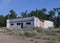 Remnants of a dilapidated structure at Glenrio ghost town