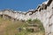 Remnants of old city wall fortification in Seoul, Korea