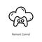 Remort control vector outline Icon Design illustration. Gaming Symbol on White background EPS 10 File