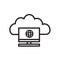 Remote access icon, cloud computing icon