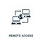 Remote Access icon. Monochrome simple Cybercrime icon for templates, web design and infographics